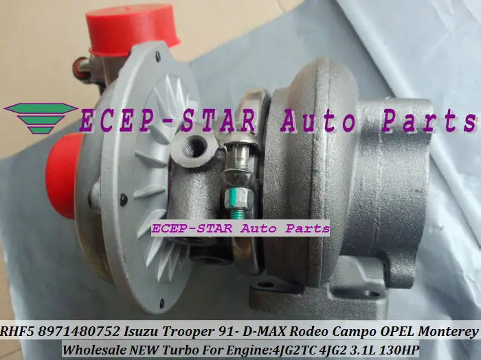 RHF5 8971480752 Turbo Turbocharger ISUZU Trooper 1991- D-MAX Rodeo Campo OPEL Monterey 4JG2TC 4JG2 3.1L (3)