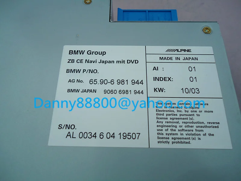 Discount Wholesale Top quality Group ZB CE Navi Japan mit DVD AG No 65.90-6981944 9060 Alpine Navigation System DVD ROM COMPACTFLASH 2