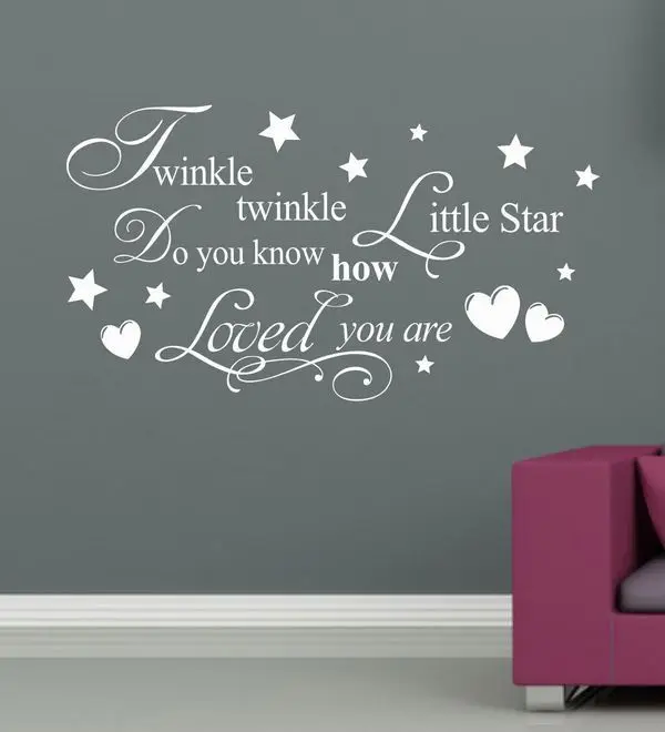 twinkle twinkle little star wall decal