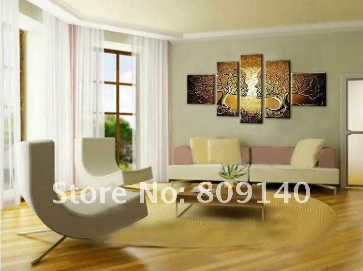 Abstract Oil Painting Canvas Bronze Tree Portrait Love Abstract Decoration Oil Painting Jpg