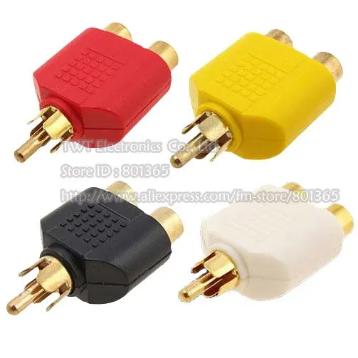 New RCA Y Splitter AV Audio Video Plug 