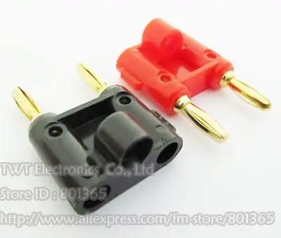 Dual Gold Banana Plug Speaker Audio Connector .1.jpg