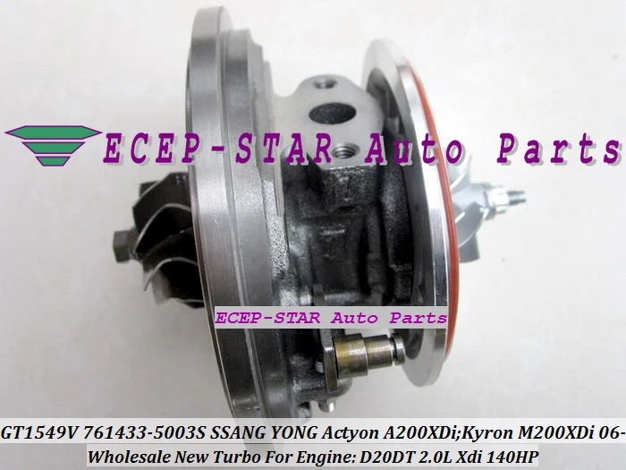 Turbo CHRA Cartridge Turbocharger Core GT1549V 761433-5003S 761433 A6640900880 SSANG YONG Actyon A200XDi Kyron M200XDi 2.0L Xdi 2006- D20DT 140HP (4)