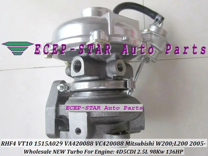 RHF4 VT10 1515A029 VA420088 VB420088 VC420088 Turbo Turbocharger For Mitsubishi W200 L200 2005- 2.5L 4D5CDI 98Kw 136HP