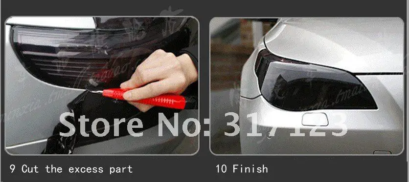 20m/Lot  Wholesale 30*100cm Lights Film For Car Headlight and Tail Light Four Colors Vinyl The Light Film Red Light Film