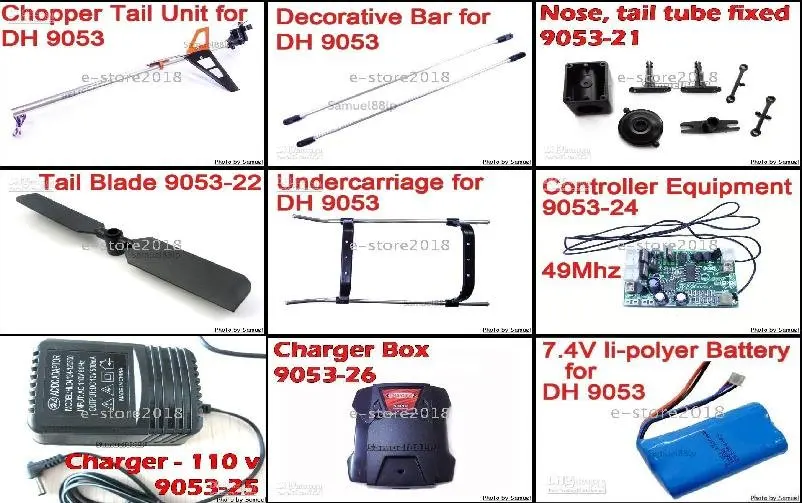 Wholesale RC Parts for DH 9053 RC Helicopter Volitation Helicopter 9053