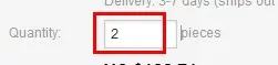 change quantity