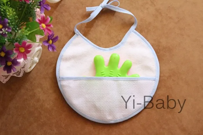 Bib do Bebê do Ponto da Cruz Frete Grátis Set Yb0011 Azul Bebê Impermeáveis Toalhas Saliva Bib Infantil Burp Panos 12 Pçs - 3 Babadores e paninhos de boca