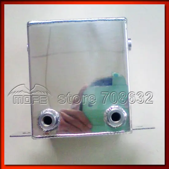 Universal Aluminum Fuel Surge Tank 2 Litre Polished AN Fittings Pipes IMG_20140104_114950