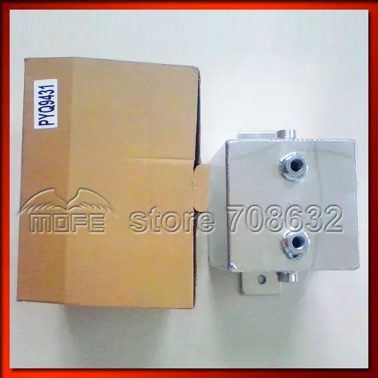 Universal Aluminum Fuel Surge Tank 2 Litre Polished AN Fittings Pipes IMG_20140104_115026