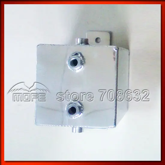 Universal Aluminum Fuel Surge Tank 2 Litre Polished AN Fittings Pipes IMG_20140104_115041