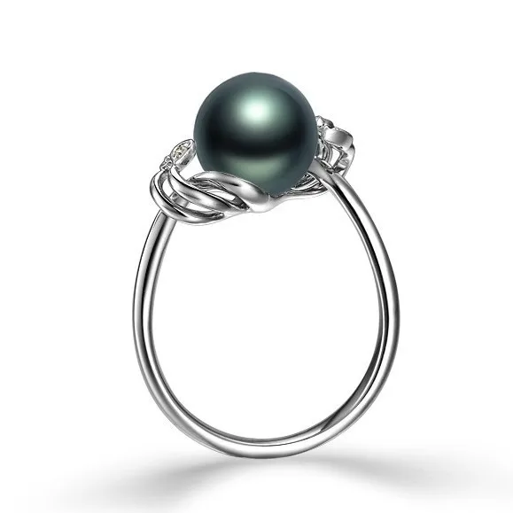 gold diamond pearl ring 2