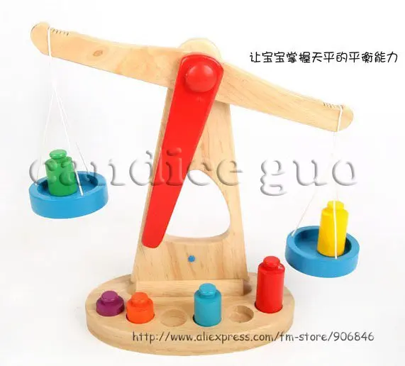 Candice guo! 10% off hot sale educational wooden toy scale funny toy balance game baby early development 1pc