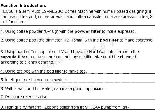 White semi- automatic 3 in 1function coffee powder pod and capsule portable coffee machine ULKA pump