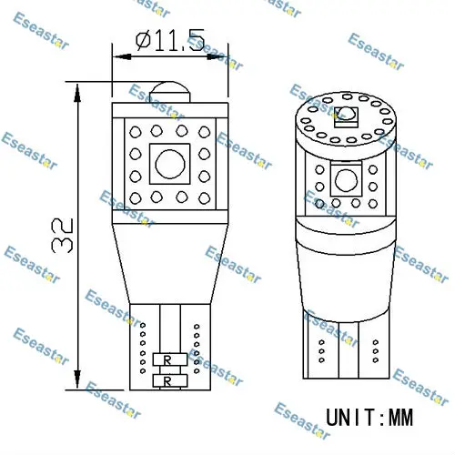ESEASTAR-T10 15W CREE HIGH POWER LED CANBUS SIZE