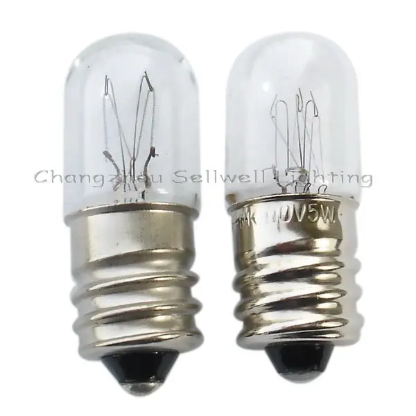 Lâmpada de luz em miniatura e12 t13x34 110v 5w-7w, 10 peças a106