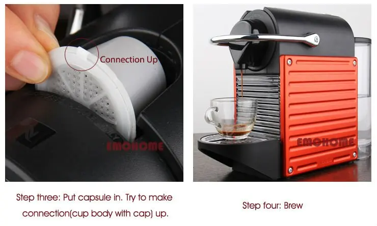 New 10 x EMOHOME Espresso refillable Capsule cup compatible NESPRESSO machine, Pixie, citiz, Essenza, Lattissima see discription