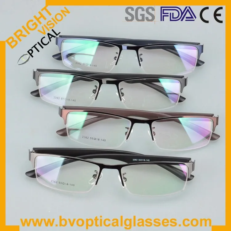 New model half rim metal optical frames glasses2262he