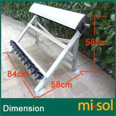 Furos com Suporte para o Coletor Aquecedor de Água 58*500mm para a Energia Colector Solar Tubo 10 6 tube polyester