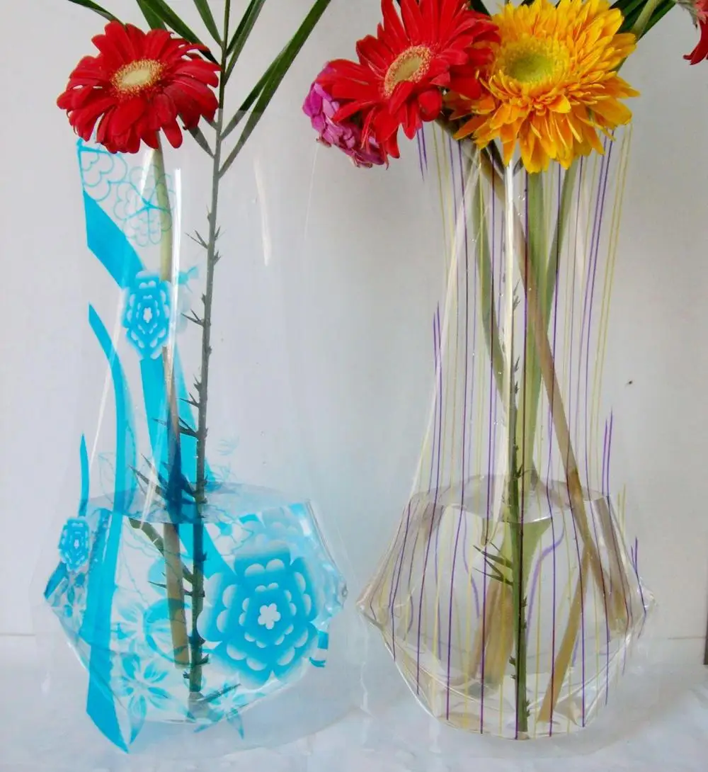 Free Shipping Hotsale Novelty Foldable Flower Vase Plastic Vase
