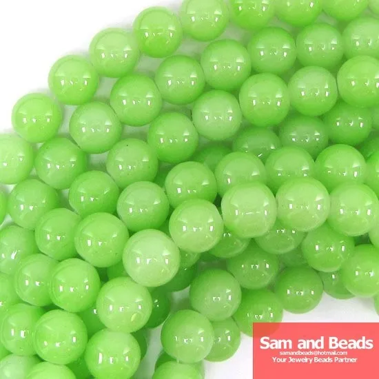 nEO_IMG_10mm glass round beads strand light green