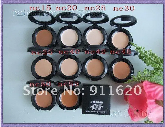 Hævde Indbildsk apotek 10 Pcs Studio Finish Concealer Cache Cernes Spf 35 Fps 7g Nc15/nc20/nc25/nc30/nc35/nc40/nc42/nw30/nw35  - Concealer - AliExpress