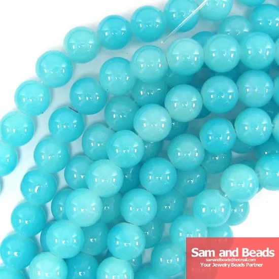 nEO_IMG_10mm glass round beads strand light blue