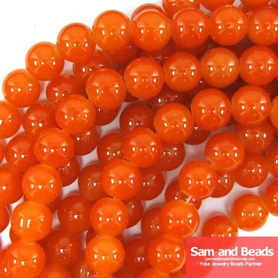nEO_IMG_10mm glass round beads strand orange