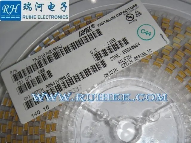 Купить 100 шт/много, tajd107k016rnj размер д 7343 СМД 100 мкф 16 в ...