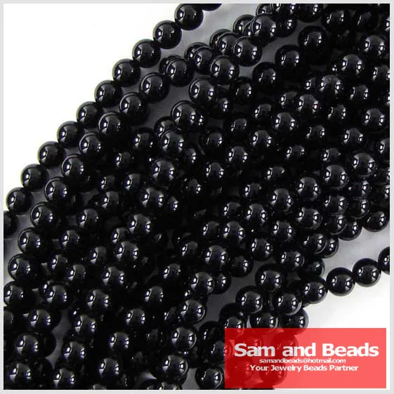 8mm black onyx agate round beads strand .jpg