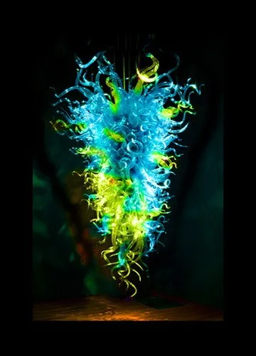 BGC2093-Murano glass lighting in yellow and blue