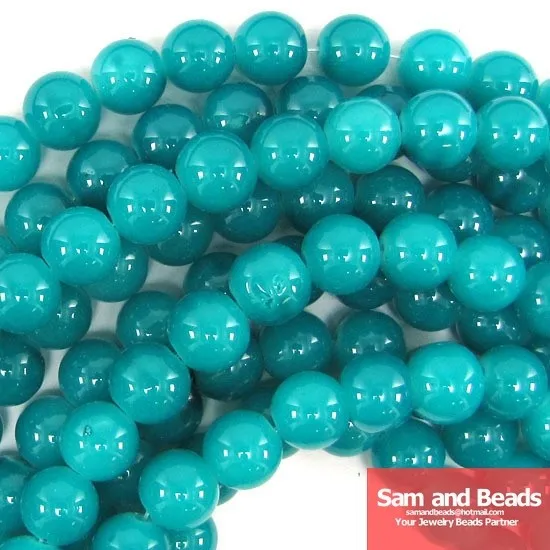 nEO_IMG_10mm glass round beads strand blue