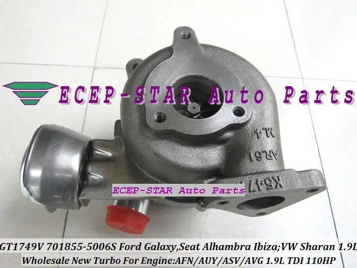 GT1749V 701855-5006S 028145702S Turbo for Ford Galaxy Seat Alhambra Ibiza Volkswagen VW Sharan AFN AUY ASV AVG 1.9L TDI 110HP (5)
