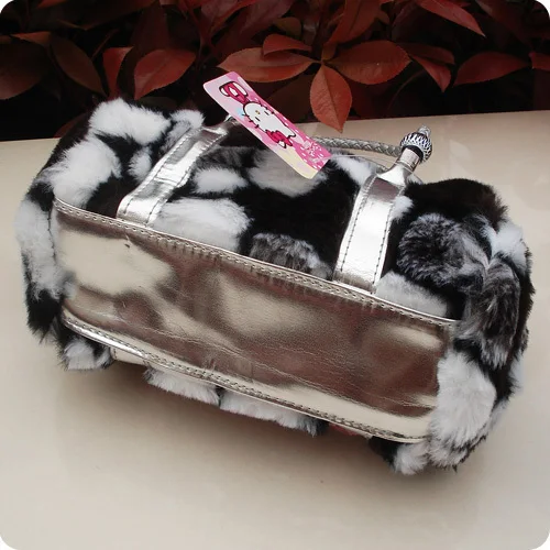 New Arrival!!2013 Fashion Cute Bow Hello Kitty Velour Tote Bag Handbag