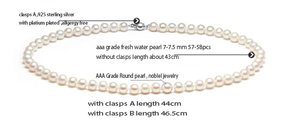 white pearl round 7-7.5mm
