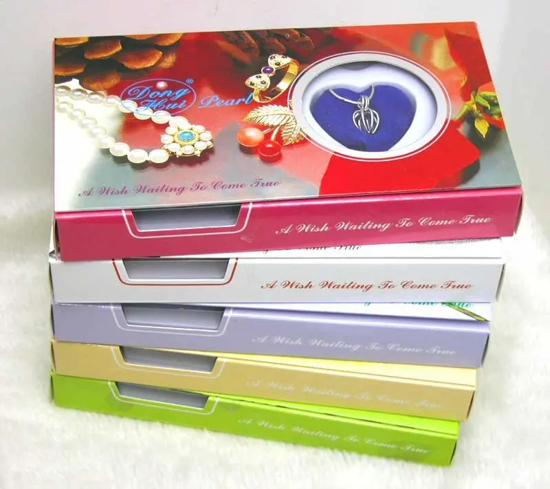 Christmas-day-gift-Wholesale-retail-5X-heart-shape-Love-Wish-Pearl-necklace-set