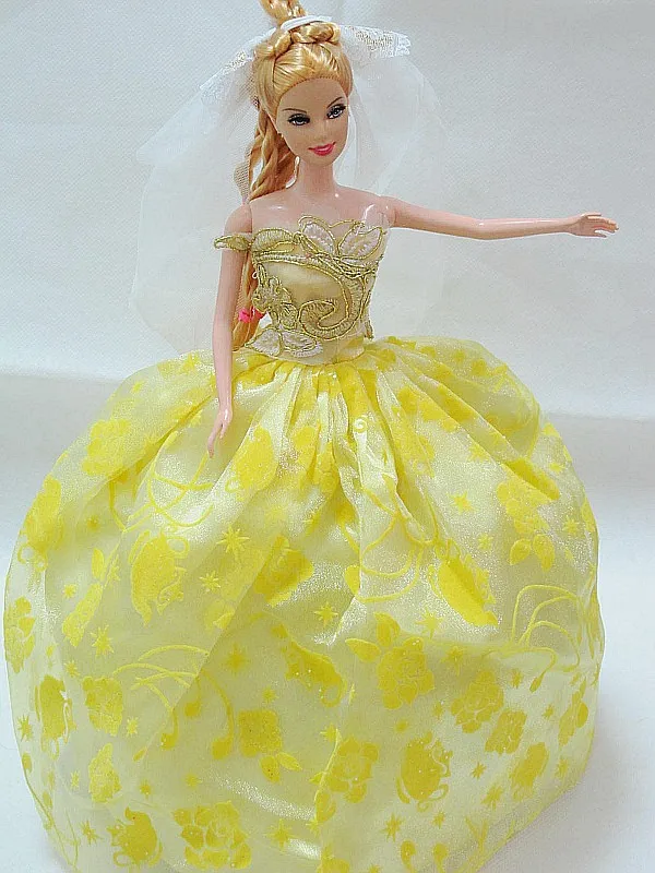 barbie doll yellow dress