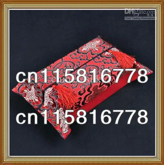 Rectangular Tissue Box Holder Unique 100% Silk Fabric High quality Tassel Crafts 50pcs/pack mix Free