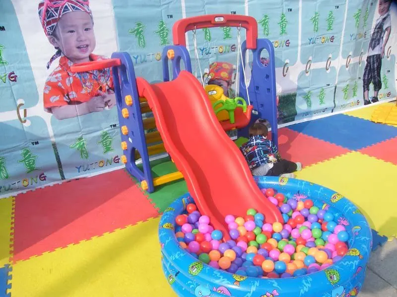 indoor swing and slide set