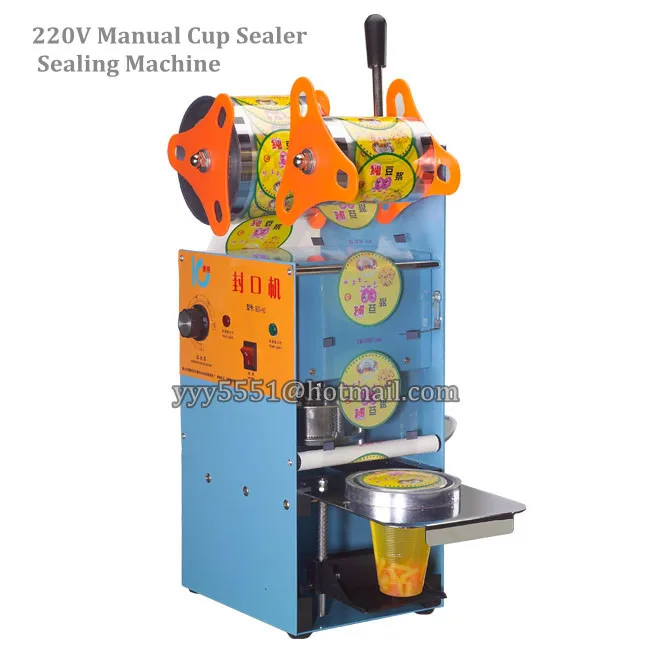 Manual/Automatic Cup Sealing Machine Cup Sealer Bubble Tea Coffee W/Counter 400W 