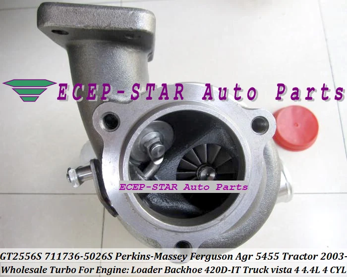 - GT2556S 711736-5026S 711736-0026 2674A226 Turbocharger For Perkins-Massey Ferguson Agricultural 5455 Tractor 2003- Loader Backhoe 420D-IT Truck vista 4 4.4L 4 CYL - (4)