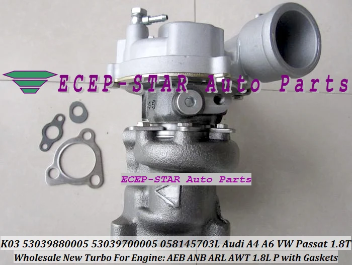K03-0005 53039880005 53039700005 058145703L Turbo Turbocharger For Audi A4 A6 VW PASSAT AEB ANB ARL AWT 1.8T 1.8L P with Gaskets (1)