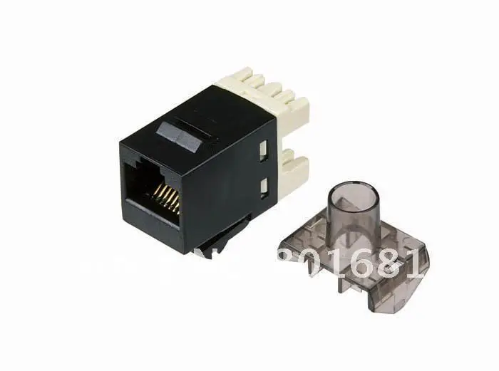 Free Shipping+Brand New Lot=100 RJ45 Keystone jack Network Jack Cat 6 {black+Wholesales)