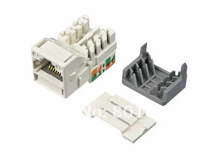Free Shipping+Brand New Lot=100 RJ45 Keystone jack Network Jack Cat 6 {black+Wholesales)