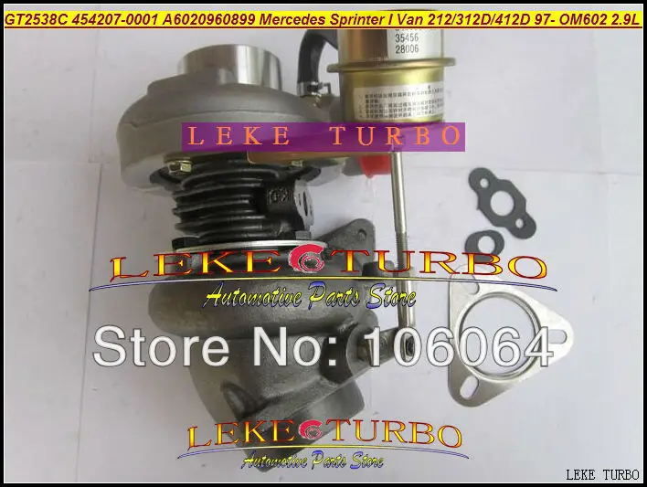 GT2538C 454207-0001 6020960899 For Mercedes-PKW Sprinter I Van 212D 312D 412D 2.9L OM611 141HP 2000-2006 turbocharger -