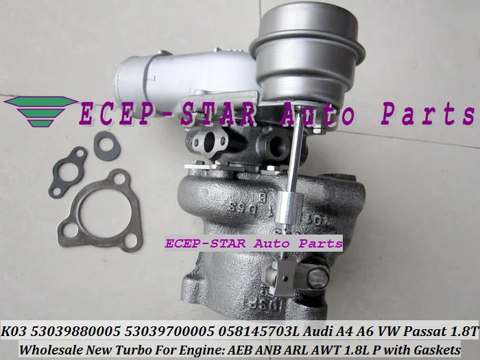 K03-0005 53039880005 53039700005 058145703L Turbo Turbocharger For Audi A4 A6 VW PASSAT AEB ANB ARL AWT 1.8T 1.8L P with Gaskets (3)