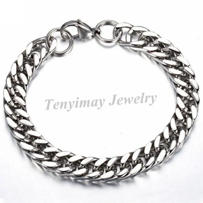 Free shipping men's titanium steel bracelets, titanium jewelry, men's jewlery, stainless link bracelets fit Christmas gift