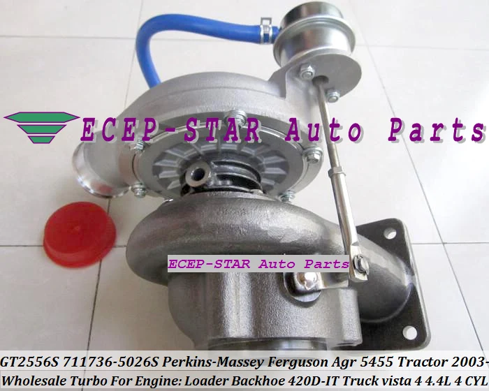 - GT2556S 711736-5026S 711736-0026 2674A226 Turbocharger For Perkins-Massey Ferguson Agricultural 5455 Tractor 2003- Loader Backhoe 420D-IT Truck vista 4 4.4L 4 CYL - (6)