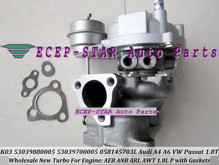 K03-0005 53039880005 53039700005 058145703L Turbo Turbocharger For Audi A4 A6 VW PASSAT AEB ANB ARL AWT 1.8T 1.8L P with Gaskets