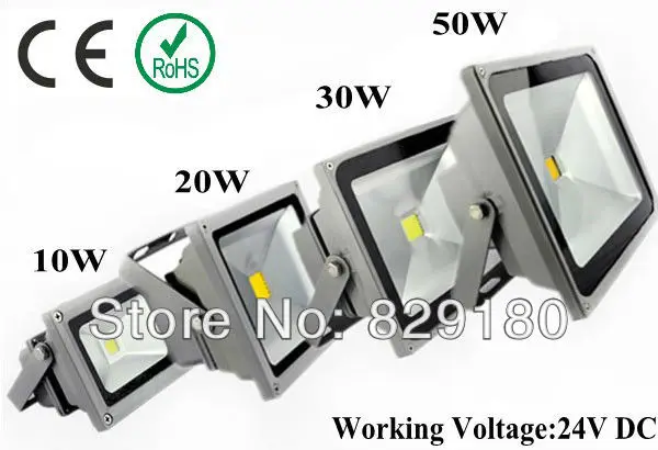 Dc24v 50w Outdoor Led Flood Light 10w 20w 30w Floodlight Warm Cool
